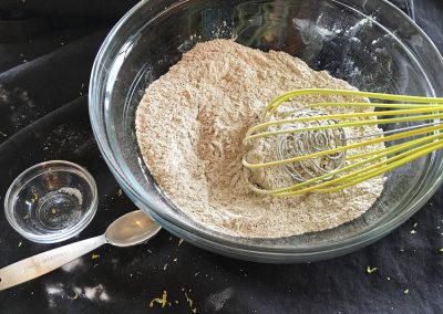 Blueberry Buckwheat Pancakes- Mix and Whisk Dry ingredients