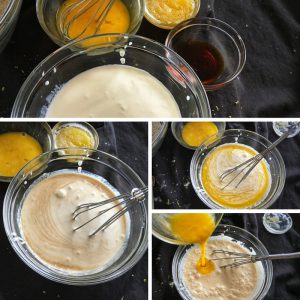 Blueberry Buckwheat Pancakes - Mix & Whisk Wet Ingredients