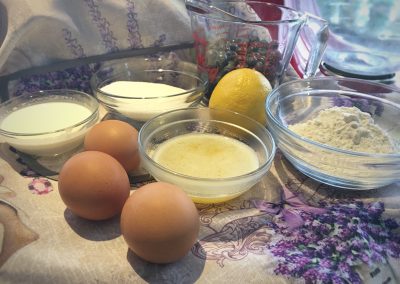 Homemade Blueberry Clafoutis - Ingredients