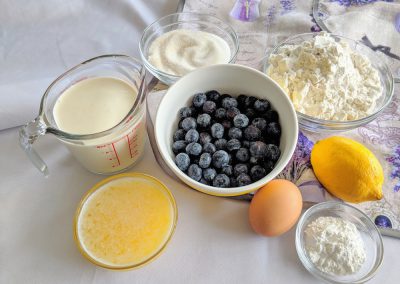 Homemade Blueberry Mini Muffins - Ingredients