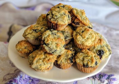 Homemade Blueberry Mini Muffins - Ready to Serve