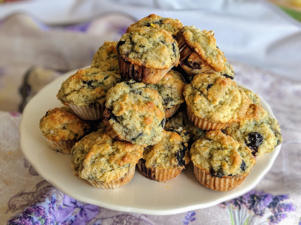 Homemade Blueberry Mini Muffins - Ready to Serve