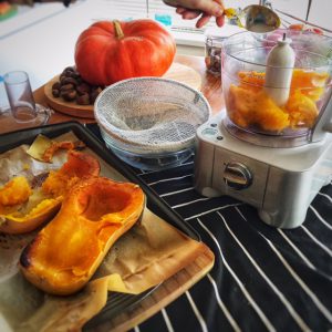 Butternut Squash- Scooping