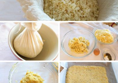 Cauliflower Pizza Crust - Strain and Season