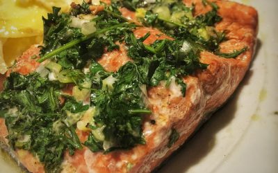 Homemade Chardonnay Salmon