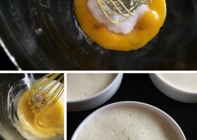 Eggnog Creme Brûlée - Combine Cream and Eggs