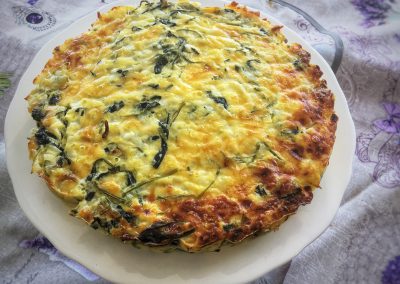Homemade Crustless Gluten-Free Spinach Quiche- Ready to Serve