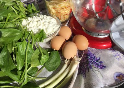 Homemade Crustless Gluten-Free Spinach Quiche - Ingredients
