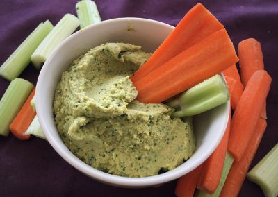 Homemade Cilantro Hummus - Ready to Serve
