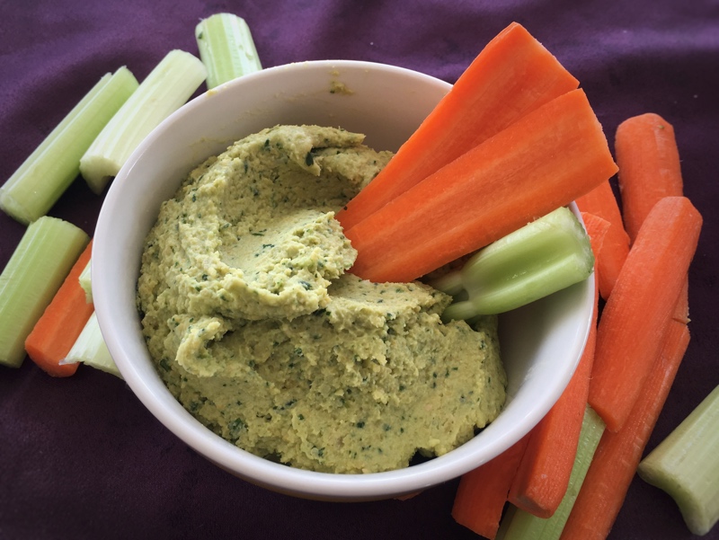 Homemade Cilantro Hummus - Ready to Serve