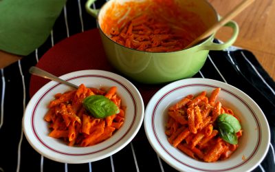 Homemade Roasted Red Pepper Pasta