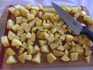 Roast Potatoes - Chop your Potatoes