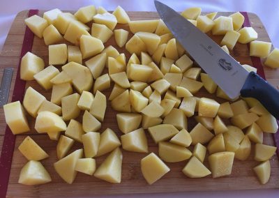 Roast Potatoes - Chop your Potatoes