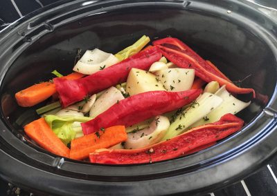 Slow Cooker Chicken Thighs - Prep your Veggies