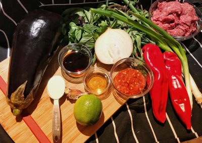 Thai Basil Beef with Eggplant - Ingredients